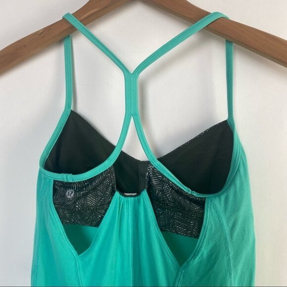 Lululemon | Roll Out Tank | Built in Bra | Bali Breeze/ Jazzy Green - Picture 2 of 8